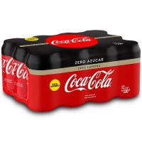 Coca-Cola - Zero Zero, Refresco con gas de cola, 330 ml (Pack de 12), Lata